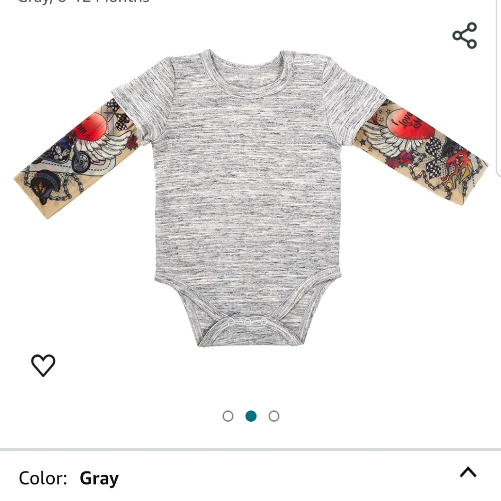 Stephan Baby Tattoo Sleeve Onesie